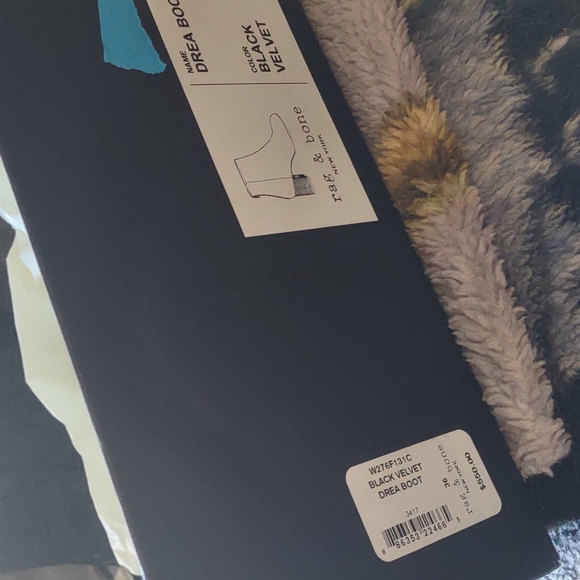 HOST PICK RAG & Bone Drea Black Velvet Boots with clear acrylic heels‼️SALE 😘‼️ - Picture 12 of 14